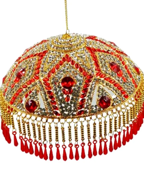 Chatar with artificial decorative stones, studs and diamond. For Idol height between 1 feet to 3 feet.